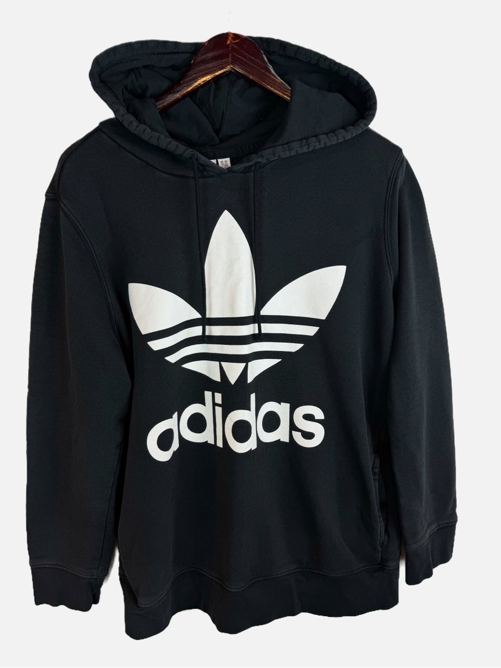 Adidas | Black and White Hoodie Sweatshirt, XL